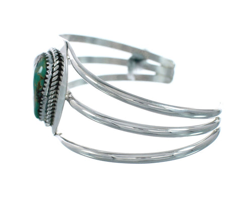 Native American Turquoise Sterling Silver Tear Drop Navajo Cuff Bracelet X11407